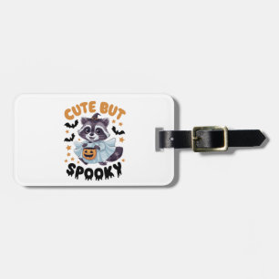 Étiquette À Bagage Raccoon habillé en costume fantôme