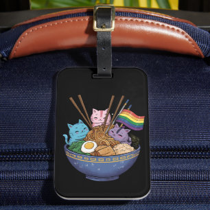 Étiquette À Bagage Rainbow Flag Cats Ramen Anime Mois Gay pride LGBT