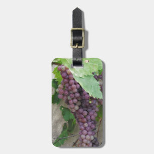 Étiquette À Bagage Raisins pourpres sur la vigne