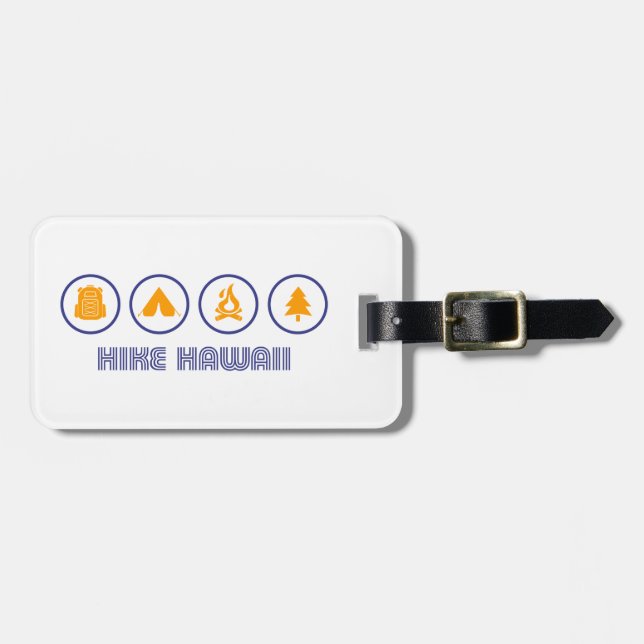 Étiquette À Bagage Randonnée Hawaii (Devant horizontal)