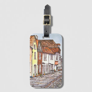 Étiquette À Bagage Rangée de maisons