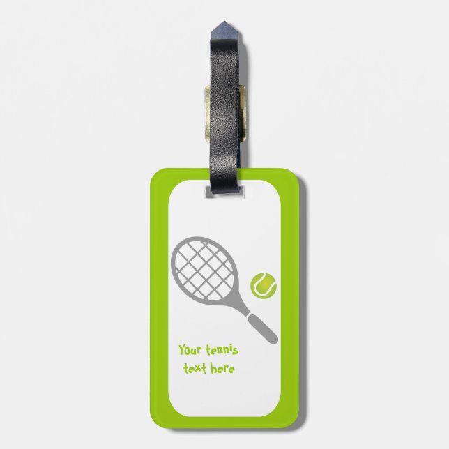 Étiquette À Bagage Raquette de tennis et coutume de balle (Dos Vertical)