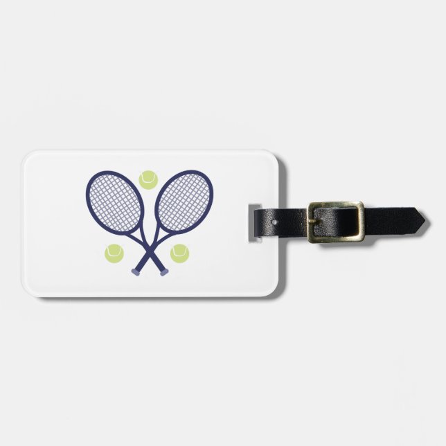 Étiquette À Bagage Raquettes de tennis (Devant horizontal)