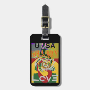 Étiquette À Bagage Rasta Couleurs Rouge or Vert Hillary Art Imprimer