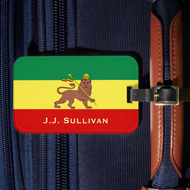 Étiquette À Bagage Rasta Reggae Lion de Juda (Insitu Rectoal 4)