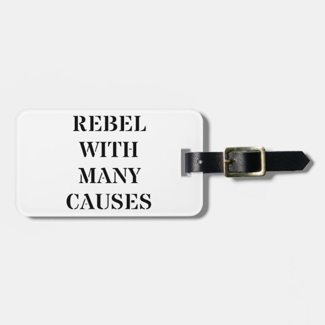 Étiquette À Bagage Rebel avec de nombreuses causes (Devant horizontal)
