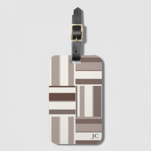 Étiquette À Bagage Rectangles de blocs de couleurs géométriques - Bro