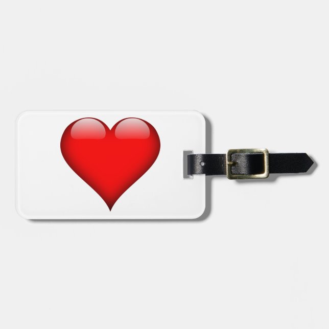 Étiquette À Bagage Red Heart Love (Devant horizontal)