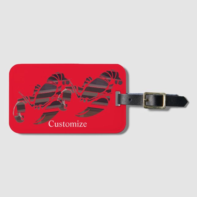 Étiquette À Bagage Red Maine Lobsters Thunder_Cove (Devant Horizontal)