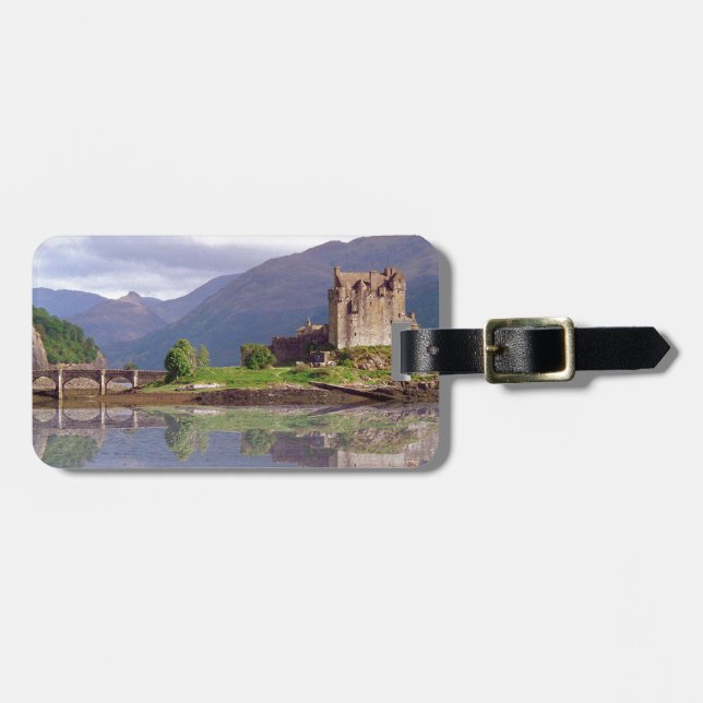 Étiquette À Bagage Réflexion de château d'Eilean Donan (Devant horizontal)