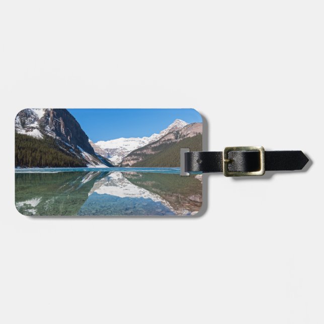 Étiquette À Bagage Réflexion sur Lake Louise - Banff NP, Canada (Devant horizontal)