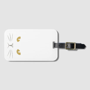 Étiquette À Bagage "Regard d'or : minimaliste Coque de la face de cha