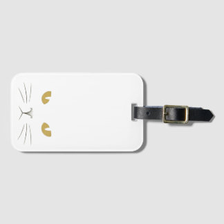 Étiquette À Bagage "Regard d'or : minimaliste Coque de la face de cha