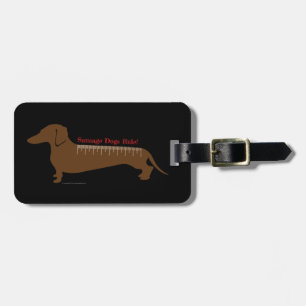 Étiquette À Bagage Règle des chiens de saucisse