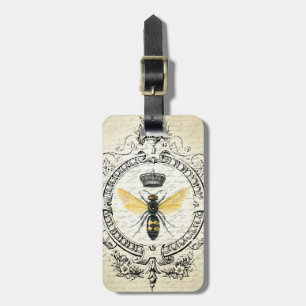 Étiquette À Bagage reine des abeilles française vintage moderne