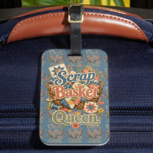 Étiquette À Bagage Reine du panier à tissus Quilter Cottagecore