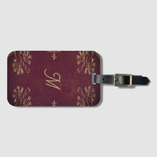 Étiquette À Bagage reliure de livre antique - look cuir