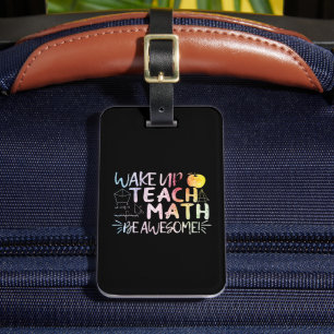Étiquette À Bagage Remerciement pour un professeur de mathématiques -