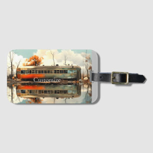 Étiquette À Bagage Remorque Caravan vintage RV Thunder_Cove