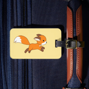 Étiquette À Bagage Renard coureur mignon