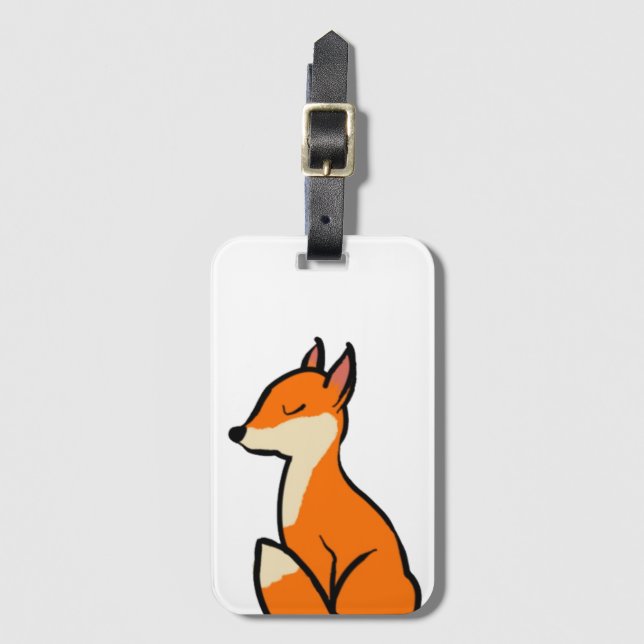 Étiquette À Bagage Renard personnalisable (Devant Vertical)