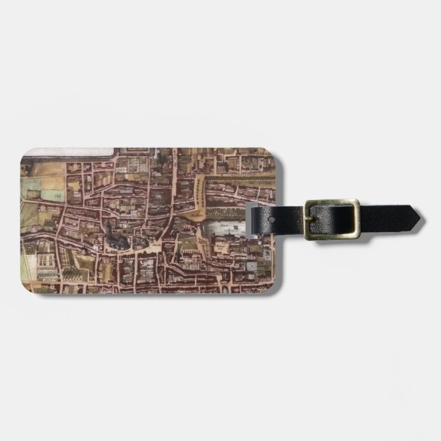 Étiquette À Bagage Réplique carte de la ville de La Haye 1649 (Devant horizontal)