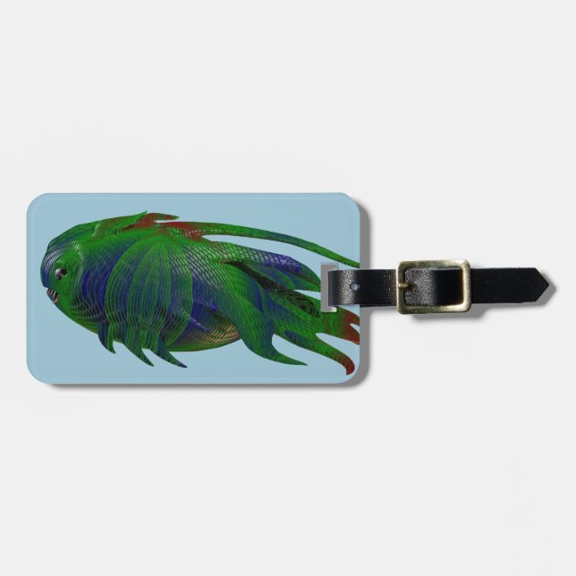 Étiquette À Bagage Réplique du fossile de Coelacanth (Devant horizontal)