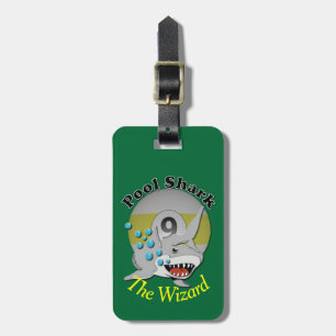 Étiquette À Bagage Requin de piscine de neuf billards de boule