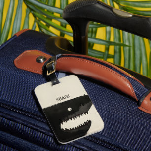 Étiquette À Bagage Requin noir