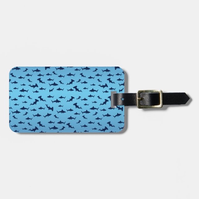 Étiquette À Bagage Requins (Devant horizontal)