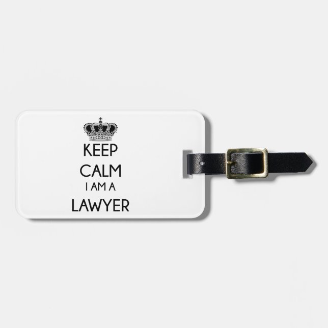 Étiquette À Bagage Restez calme, je suis avocat (Devant horizontal)