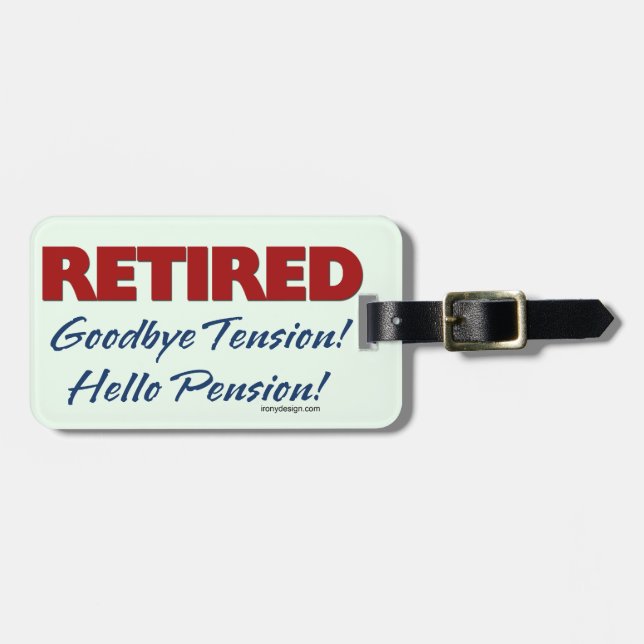 Étiquette À Bagage Retiré : Au revoir citation de tension (Devant horizontal)