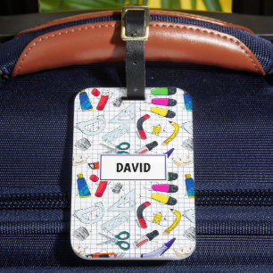 Étiquette À Bagage Retour à la fête drôle de l'école