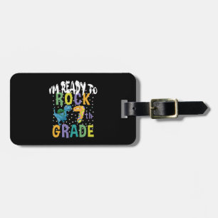 Étiquette À Bagage Retour à l'école Je suis prêt à rocker 7e année Di