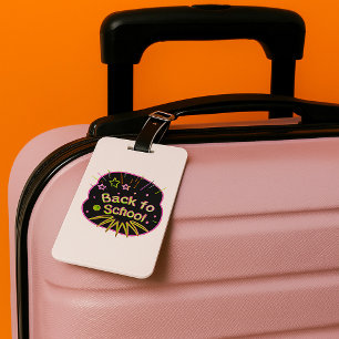 Étiquette À Bagage Retour à l'école Neon Pop Art Bright Classroom