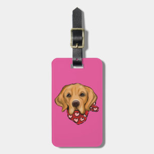 Étiquette À Bagage Retriever doré