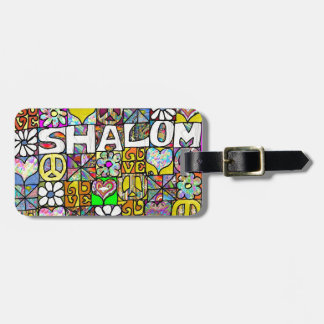 Étiquette À Bagage Retro 60s Psychedelic Shalom LOVE