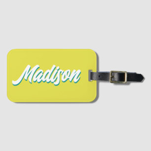 Étiquette À Bagage Retro Nom personnalisé Cadeau Super personnalisé V