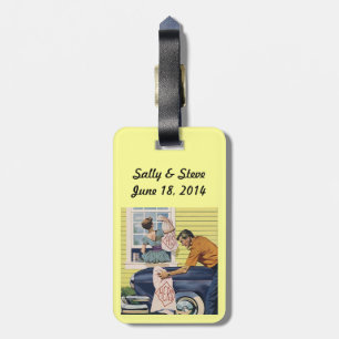 Étiquette À Bagage Retro Personnalisez Son Hers Couple Gift Bagage Ba