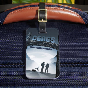 Étiquette À Bagage Retro Space Travel Poster-Nwarf Planet Ceres.