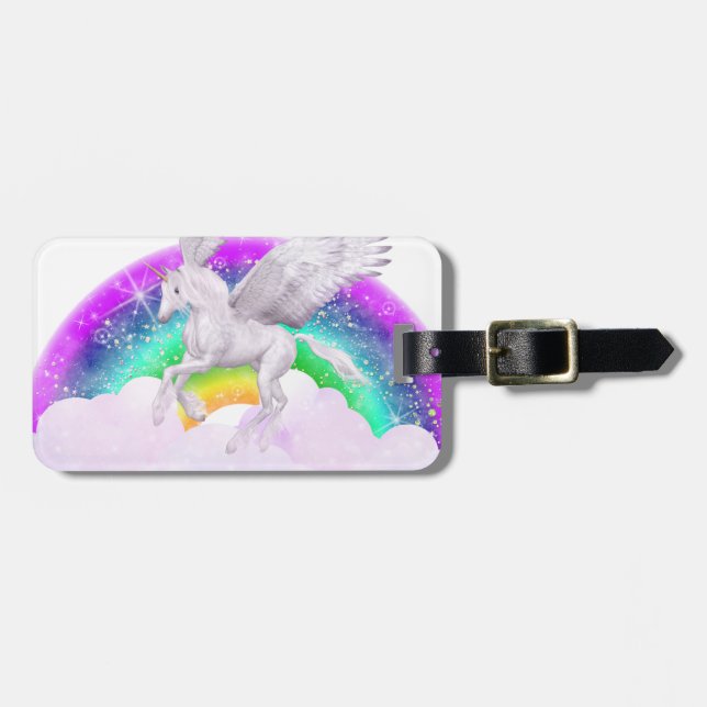 Étiquette À Bagage Rêves de licorne (Devant horizontal)