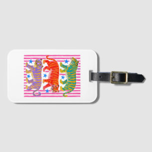 Étiquette À Bagage rêves de tigre arc-en-ciel