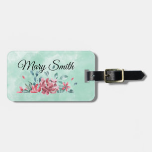 Étiquette À Bagage Rêves floraux d'aquarelle