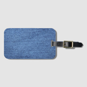 Étiquette À Bagage Revêtement bleu blanc Denim - Regarder l'image