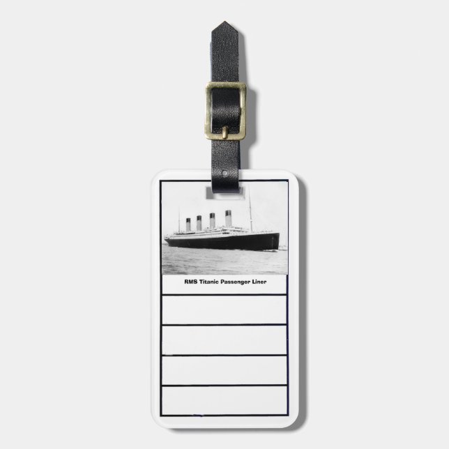 Étiquette À Bagage Revêtement de passager titanique de RMS (Devant Vertical)