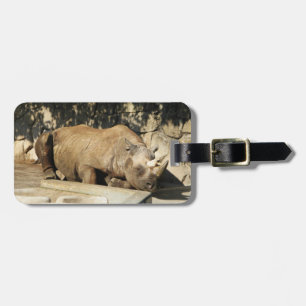 Étiquette À Bagage Rhino couché