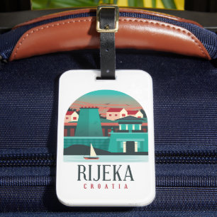 Étiquette À Bagage Rijeka Croatie Vintage voyage