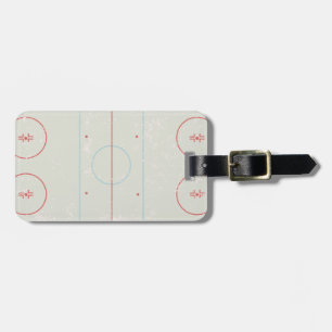 Étiquette À Bagage Rink de hockey sur glace de style débrayé
