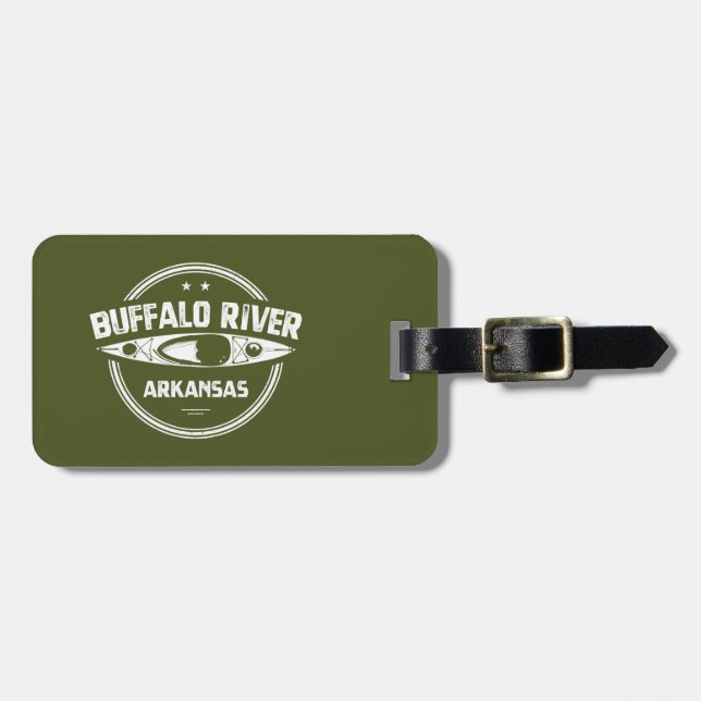 Étiquette À Bagage Rivière Buffalo, Arkansas (Devant horizontal)
