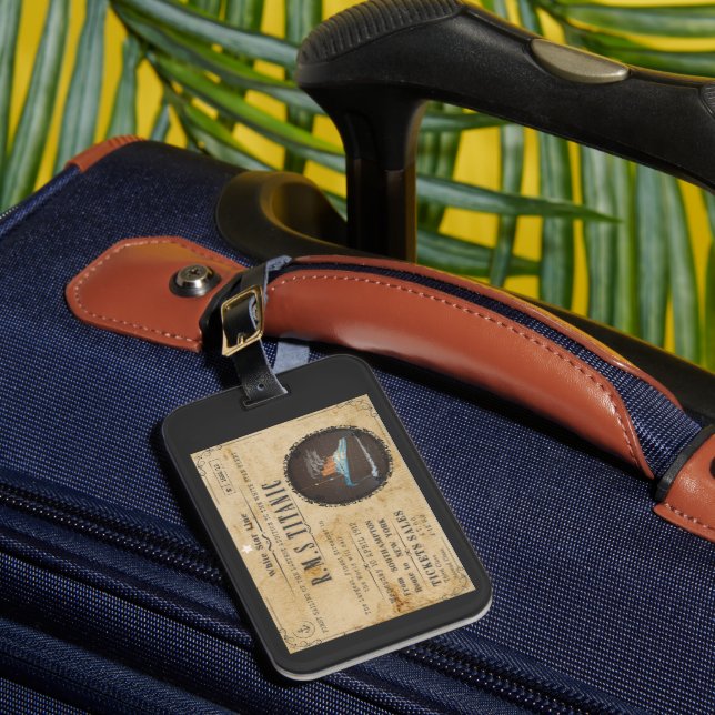 ÉTIQUETTE À BAGAGE RMS TITANIC BOARING PUBLICATION (Insitu Rectoal 1)